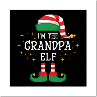 I'm The Grandpa Elf Matching Family Christmas Pajama Posters and Art